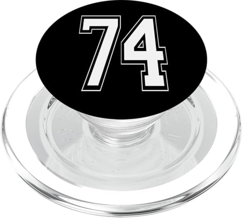 Nummer 74 T-Shirt Baseball Fußball Fußball nummeriert Trikot PopSockets PopGrip für MagSafe Nummer 74 T-Shirt Baseball Fußball Fußball nummeriert Trikot PopSockets PopGrip für MagSafe von Sporty Number Team Numbered Gamewear