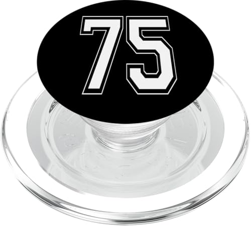 Nummer 75 T-Shirt Baseball Fußball Fußball nummeriertes Trikot PopSockets PopGrip für MagSafe Nummer 75 T-Shirt Baseball Fußball Fußball nummeriertes Trikot PopSockets PopGrip für MagSafe von Sporty Number Team Numbered Gamewear