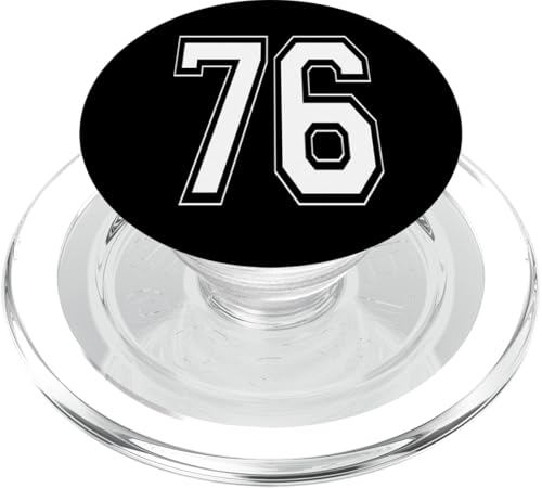 Nummer 76 T-Shirt Baseball Fußball Fußball nummeriertes Trikot PopSockets PopGrip für MagSafe Nummer 76 T-Shirt Baseball Fußball Fußball nummeriertes Trikot PopSockets PopGrip für MagSafe von Sporty Number Team Numbered Gamewear
