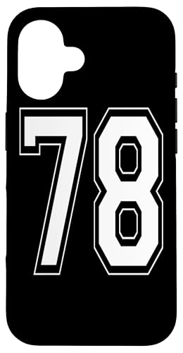 Nummer 78 T-Shirt Baseball Fußball Fußball nummeriertes Trikot Hülle für iPhone 16 Nummer 78 T-Shirt Baseball Fußball Fußball nummeriertes Trikot Hülle für iPhone 16 von Sporty Number Team Numbered Gamewear
