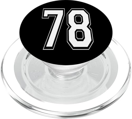 Nummer 78 T-Shirt Baseball Fußball Fußball nummeriertes Trikot PopSockets PopGrip für MagSafe Nummer 78 T-Shirt Baseball Fußball Fußball nummeriertes Trikot PopSockets PopGrip für MagSafe von Sporty Number Team Numbered Gamewear