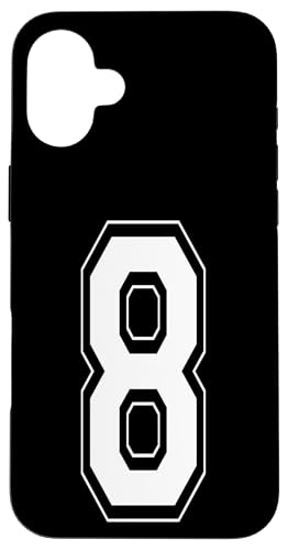 Nummer 8 T-Shirt Baseball Fußball Fußball Nummeriert Trikot Hülle für iPhone 16 Plus Nummer 8 T-Shirt Baseball Fußball Fußball Nummeriert Trikot Hülle für iPhone 16 Plus von Sporty Number Team Numbered Gamewear