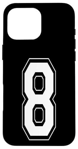 Nummer 8 T-Shirt Baseball Fußball Fußball Nummeriert Trikot Hülle für iPhone 16 Pro Max Nummer 8 T-Shirt Baseball Fußball Fußball Nummeriert Trikot Hülle für iPhone 16 Pro Max von Sporty Number Team Numbered Gamewear