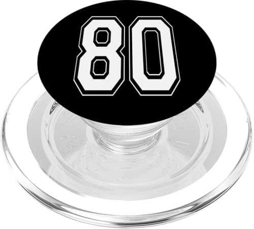 Nummer 80 T-Shirt Baseball Fußball Fußball Nummeriert Trikot PopSockets PopGrip für MagSafe Nummer 80 T-Shirt Baseball Fußball Fußball Nummeriert Trikot PopSockets PopGrip für MagSafe von Sporty Number Team Numbered Gamewear