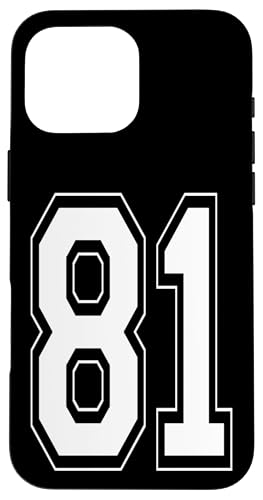 Nummer 81 T-Shirt Baseball Fußball Fußball nummeriertes Trikot Hülle für iPhone 16 Pro Max Nummer 81 T-Shirt Baseball Fußball Fußball nummeriertes Trikot Hülle für iPhone 16 Pro Max von Sporty Number Team Numbered Gamewear