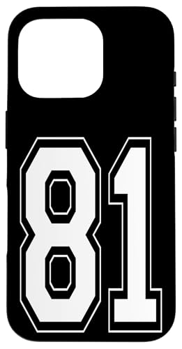 Nummer 81 T-Shirt Baseball Fußball Fußball nummeriertes Trikot Hülle für iPhone 16 Pro Nummer 81 T-Shirt Baseball Fußball Fußball nummeriertes Trikot Hülle für iPhone 16 Pro von Sporty Number Team Numbered Gamewear