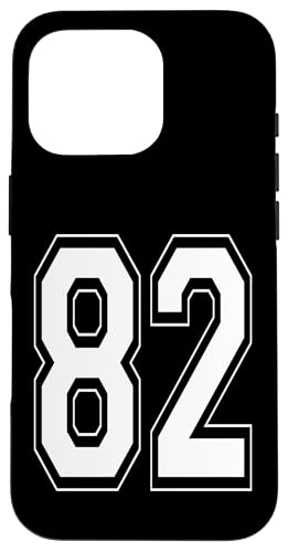 Nummer 82 T-Shirt Baseball Fußball Fußball nummeriertes Trikot Hülle für iPhone 16 Pro Nummer 82 T-Shirt Baseball Fußball Fußball nummeriertes Trikot Hülle für iPhone 16 Pro von Sporty Number Team Numbered Gamewear