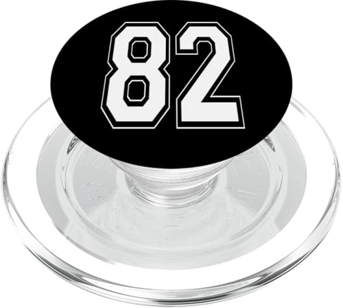 Nummer 82 T-Shirt Baseball Fußball Fußball nummeriertes Trikot PopSockets PopGrip für MagSafe Nummer 82 T-Shirt Baseball Fußball Fußball nummeriertes Trikot PopSockets PopGrip für MagSafe von Sporty Number Team Numbered Gamewear