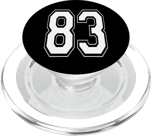 Nummer 83 T-Shirt Baseball Fußball Fußball nummeriertes Trikot PopSockets PopGrip für MagSafe Nummer 83 T-Shirt Baseball Fußball Fußball nummeriertes Trikot PopSockets PopGrip für MagSafe von Sporty Number Team Numbered Gamewear