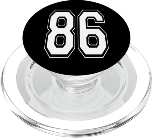 Nummer 86 T-Shirt Baseball Fußball Fußball nummeriertes Trikot PopSockets PopGrip für MagSafe Nummer 86 T-Shirt Baseball Fußball Fußball nummeriertes Trikot PopSockets PopGrip für MagSafe von Sporty Number Team Numbered Gamewear