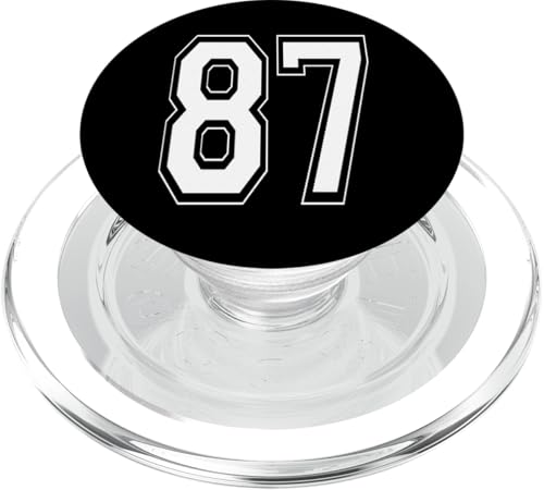 Nummer 87 T-Shirt Baseball Fußball Fußball nummeriertes Trikot PopSockets PopGrip für MagSafe Nummer 87 T-Shirt Baseball Fußball Fußball nummeriertes Trikot PopSockets PopGrip für MagSafe von Sporty Number Team Numbered Gamewear