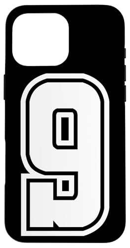 Nummer 9 T-Shirt Baseball Fußball Fußball Nummeriert Trikot Hülle für iPhone 16 Pro Max von Sporty Number Team Numbered Gamewear