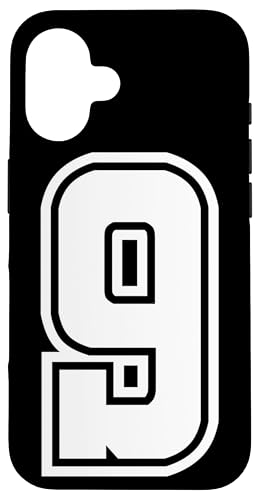 Nummer 9 T-Shirt Baseball Fußball Fußball Nummeriert Trikot Hülle für iPhone 16 Nummer 9 T-Shirt Baseball Fußball Fußball Nummeriert Trikot Hülle für iPhone 16 von Sporty Number Team Numbered Gamewear