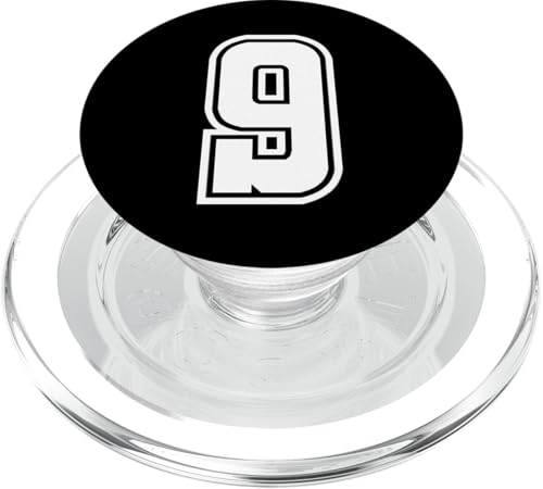 Nummer 9 T-Shirt Baseball Fußball Fußball Nummeriert Trikot PopSockets PopGrip für MagSafe Nummer 9 T-Shirt Baseball Fußball Fußball Nummeriert Trikot PopSockets PopGrip für MagSafe von Sporty Number Team Numbered Gamewear