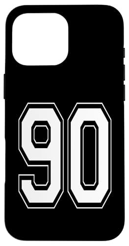 Nummer 90 T-Shirt Baseball Fußball Fußball Nummeriert Trikot Hülle für iPhone 16 Pro Max Nummer 90 T-Shirt Baseball Fußball Fußball Nummeriert Trikot Hülle für iPhone 16 Pro Max von Sporty Number Team Numbered Gamewear