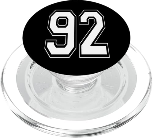Nummer 92 T-Shirt Baseball Fußball Fußball nummeriertes Trikot PopSockets PopGrip für MagSafe Nummer 92 T-Shirt Baseball Fußball Fußball nummeriertes Trikot PopSockets PopGrip für MagSafe von Sporty Number Team Numbered Gamewear