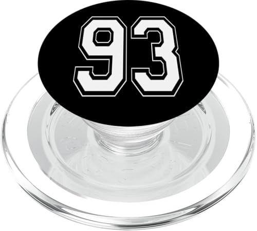 Nummer 93 T-Shirt Baseball Fußball Fußball Nummeriert Trikot PopSockets PopGrip für MagSafe Nummer 93 T-Shirt Baseball Fußball Fußball Nummeriert Trikot PopSockets PopGrip für MagSafe von Sporty Number Team Numbered Gamewear