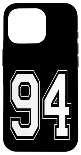 Nummer 94 T-Shirt Baseball Fußball Fußball nummeriert Trikot Hülle für iPhone 16 Pro von Sporty Number Team Numbered Gamewear