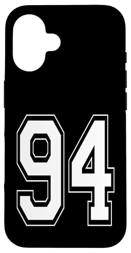 Nummer 94 T-Shirt Baseball Fußball Fußball nummeriert Trikot Hülle für iPhone 16 Nummer 94 T-Shirt Baseball Fußball Fußball nummeriert Trikot Hülle für iPhone 16 von Sporty Number Team Numbered Gamewear