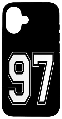 Nummer 97 T-Shirt Baseball Fußball Fußball nummeriertes Trikot Hülle für iPhone 16 Nummer 97 T-Shirt Baseball Fußball Fußball nummeriertes Trikot Hülle für iPhone 16 von Sporty Number Team Numbered Gamewear