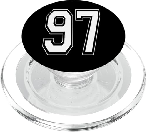 Nummer 97 T-Shirt Baseball Fußball Fußball nummeriertes Trikot PopSockets PopGrip für MagSafe Nummer 97 T-Shirt Baseball Fußball Fußball nummeriertes Trikot PopSockets PopGrip für MagSafe von Sporty Number Team Numbered Gamewear