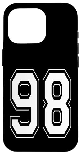 Nummer 98 T-Shirt Baseball Fußball Fußball nummeriertes Trikot Hülle für iPhone 16 Pro Nummer 98 T-Shirt Baseball Fußball Fußball nummeriertes Trikot Hülle für iPhone 16 Pro von Sporty Number Team Numbered Gamewear
