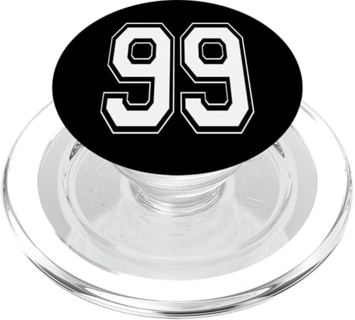 Nummer 99 T-Shirt Baseball Fußball Fußball nummeriertes Trikot PopSockets PopGrip für MagSafe Nummer 99 T-Shirt Baseball Fußball Fußball nummeriertes Trikot PopSockets PopGrip für MagSafe von Sporty Number Team Numbered Gamewear