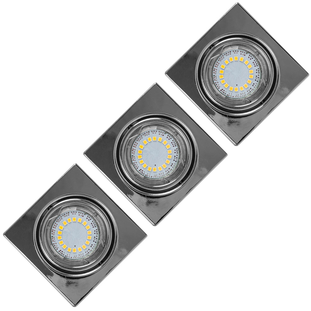 LED Einbaustrahler aus Metall in Chromoptik mit GU10 Fassung LED Einbaustrahler aus Metall in Chromoptik mit GU10 Fassung von Spot-Light
