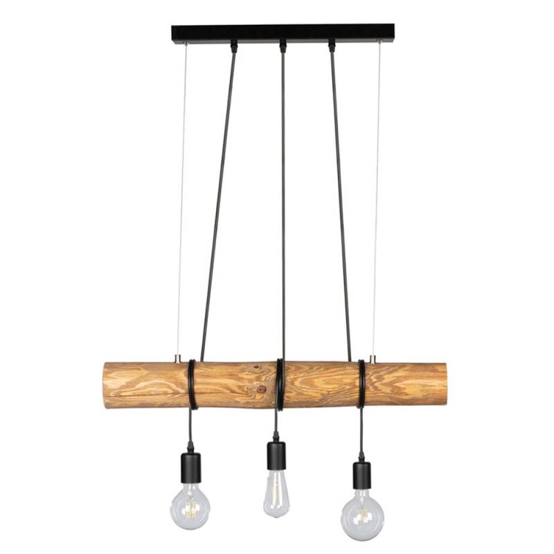 Pendelleuchte, Holz Metall, schwarz, Höhe anpassbar, H 140cm von Spot-Light