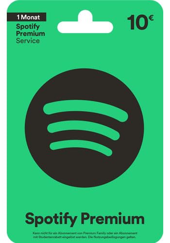 Spotify Premium €10 (Versand per E-Mail - Code kann nur in Deutschland eingelöst werden, Code ist nicht in Österreich verfügbar) von Spotify