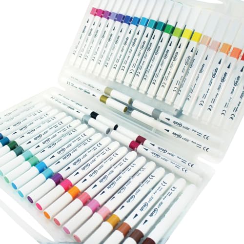 Spree Acrylic markers brush tip, 48 colours, PP box von Spree