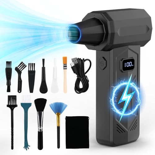 Sprifityy Elektrische-Staubgebläse-Druckluftspray,3-Gang 130000 U/min,Druckluft Compressed Air Duster,mit Zusatzbeleuchtung,Höhe Geschwindigkeit Jet Dry Dust Blower,Für PC Reinigungsset,Sofa,Auto Sprifityy Elektrische-Staubgebläse-Druckluftspray,3-Gang 130000 U/min,Druckluft Compressed Air Duster,mit Zusatzbeleuchtung,Höhe Geschwindigkeit Jet Dry Dust Blower,Für PC Reinigungsset,Sofa,Auto von Sprifityy