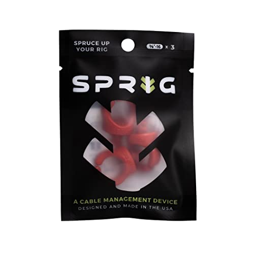 Sprig - Kabelführungsclips 3/8"-16, 3er-Pack - Rot von Sprig