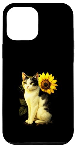 Katze Sonnenblume Haustier Tier Natur Niedlich Kunst Garten Hülle für iPhone 12 Pro Max von Spring