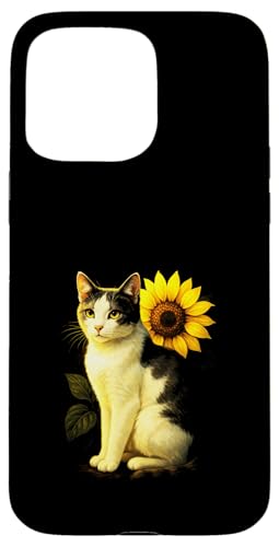 Katze Sonnenblume Haustier Tier Natur Niedlich Kunst Garten Hülle für iPhone 15 Pro Max Katze Sonnenblume Haustier Tier Natur Niedlich Kunst Garten Hülle für iPhone 15 Pro Max von Spring