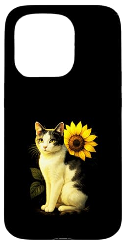 Katze Sonnenblume Haustier Tier Natur Niedlich Kunst Garten Hülle für iPhone 15 Pro Katze Sonnenblume Haustier Tier Natur Niedlich Kunst Garten Hülle für iPhone 15 Pro von Spring