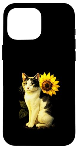 Katze Sonnenblume Haustier Tier Natur Niedlich Kunst Garten Hülle für iPhone 16 Pro Max Katze Sonnenblume Haustier Tier Natur Niedlich Kunst Garten Hülle für iPhone 16 Pro Max von Spring