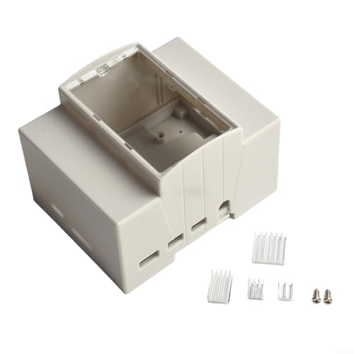 Für Raspberry Pi ABS-Gehäuse für DIN-Schienenmontage, Schutzgehäuse für Pi 4B und Pi 3B Modelle (Pi4B hat keinen Lüfter) von Springwillfly