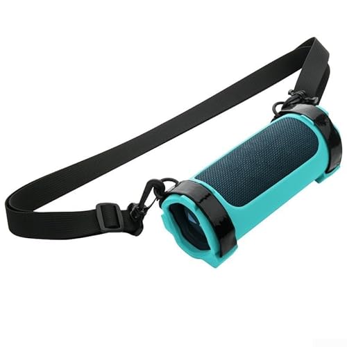 Springwillfly Hartschalen-Reiseetui mit Silikonhülle, Hülle und Silikonhülle, Schwarz für JBL Flip 6 Flip6 tragbaren Lautsprecher (hellblau) von Springwillfly