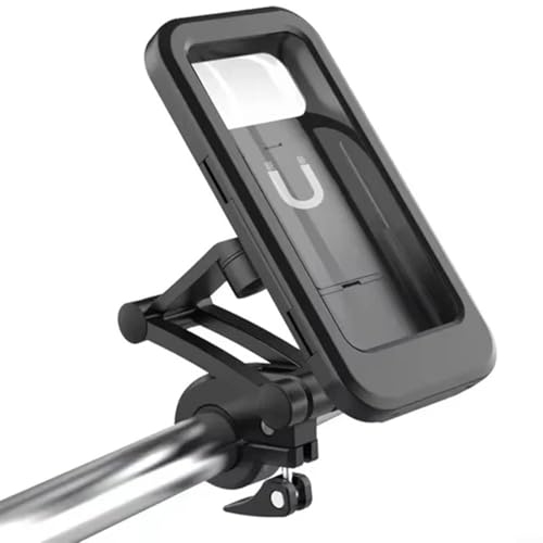 Springwillfly Motorrad-Handyhalterung, wasserdicht, verstellbar, stoßfest, Halterung für 7-Zoll-Smartphones (Lenker) von Springwillfly