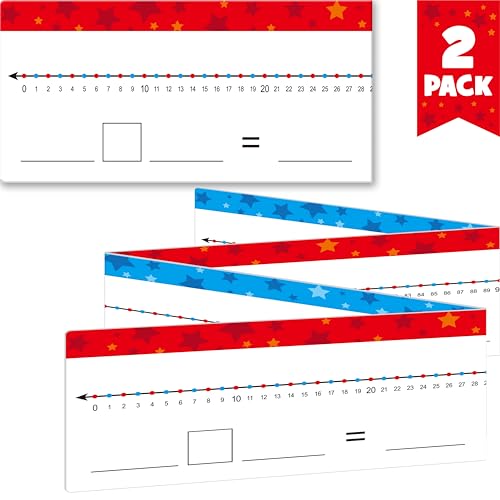 2 Stück 0-120 Trocken abwischbare Zahlenstrahl-Tafel, Beschreibbare und abwischbare doppelseitige Tafel - 0-120 auf der einen Seite & leere Linie auf der anderen Seite, mathematische Whiteboard 2 Stück 0-120 Trocken abwischbare Zahlenstrahl-Tafel, Beschreibbare und abwischbare doppelseitige Tafel - 0-120 auf der einen Seite & leere Linie auf der anderen Seite, mathematische Whiteboard von SpriteGru