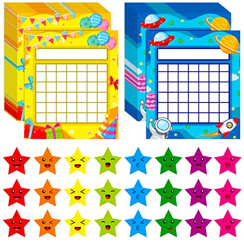 66 Belohnungstafel/Star Chart in 2 Designs mit 2024 Sternstickern von SpriteGru