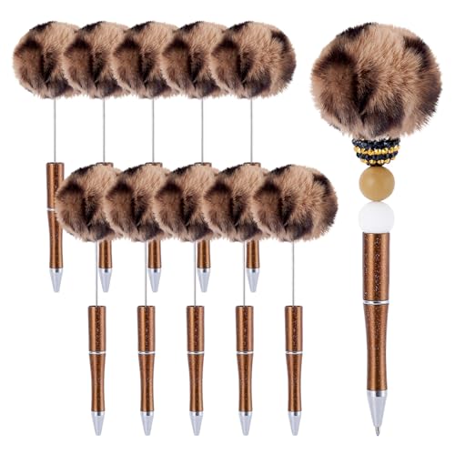 Spritewelry 10 Stück flauschige Perlenstifte, Plüsch-Kugelschreiber, niedliche Pompom-Stifte mit Schaft, Tintenroller für DIY, personalisierter Stift, Büro, Schulbedarf, Sienna Spritewelry 10 Stück flauschige Perlenstifte, Plüsch-Kugelschreiber, niedliche Pompom-Stifte mit Schaft, Tintenroller für DIY, personalisierter Stift, Büro, Schulbedarf, Sienna von Spritewelry