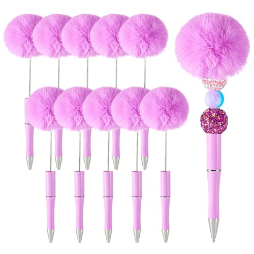 Spritewelry Flauschige Perlenstifte, Plüsch-Kugelschreiber, niedliche Pompom-Stifte mit Schaft, Tintenroller für DIY, personalisierter Stift, Büro, Schulbedarf, Orchidee, 10 Stück Spritewelry Flauschige Perlenstifte, Plüsch-Kugelschreiber, niedliche Pompom-Stifte mit Schaft, Tintenroller für DIY, personalisierter Stift, Büro, Schulbedarf, Orchidee, 10 Stück von Spritewelry