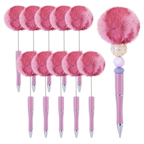 Spritewelry Flauschige Perlenstifte, Plüsch-Kugelschreiber, niedlicher Pompom-Stift, Schaft, Tintenroller für DIY, personalisierter Stift, Büro, Schulbedarf, Braun, 10 Stück Spritewelry Flauschige Perlenstifte, Plüsch-Kugelschreiber, niedlicher Pompom-Stift, Schaft, Tintenroller für DIY, personalisierter Stift, Büro, Schulbedarf, Braun, 10 Stück von Spritewelry