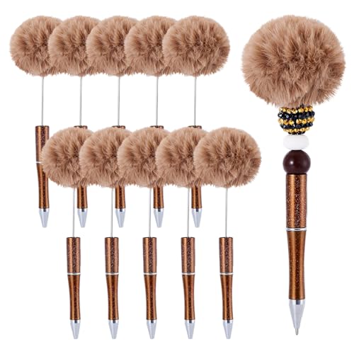 Spritewelry Flauschige Perlenstifte, Plüsch-Kugelschreiber, niedlicher Pompom-Stift, Schaft, Tintenroller für DIY, personalisierter Stift, Büro, Schulbedarf, Kamel, 10 Stück Spritewelry Flauschige Perlenstifte, Plüsch-Kugelschreiber, niedlicher Pompom-Stift, Schaft, Tintenroller für DIY, personalisierter Stift, Büro, Schulbedarf, Kamel, 10 Stück von Spritewelry