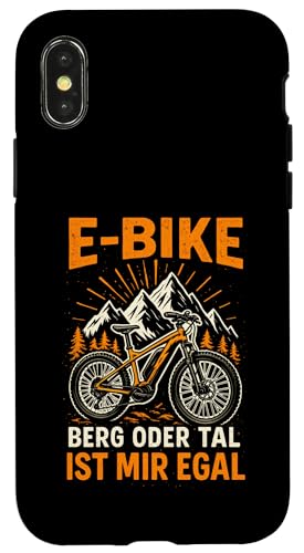 E-bike Berg Oder Tal Ist Mir Egal - Lustiger Hülle für iPhone X/XS E-bike Berg Oder Tal Ist Mir Egal - Lustiger Hülle für iPhone X/XS von Spruch Humor Witz Mountainbike E-bike
