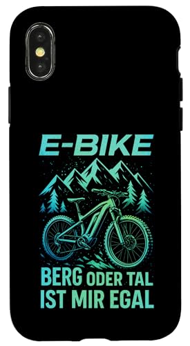 E-bike Berg Oder Tal Ist Mir Egal - Lustiger Hülle für iPhone X/XS E-bike Berg Oder Tal Ist Mir Egal - Lustiger Hülle für iPhone X/XS von Spruch Humor Witz Mountainbike E-bike