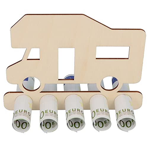 Spruchreif | Geldgeschenkverpackung für Camper | Geschenk zum Geburtstag | Kreatives Geldgeschenke | Geschenke aus Holz "Camper" von Spruchreif