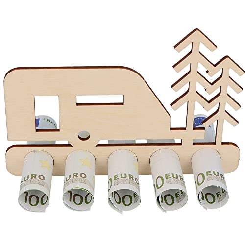 Spruchreif | Geldgeschenk für Camper | Geschenk zum Geburtstag | originelle Geldgeschenke Kreatives Geldgeschenke | Geschenke aus Holz Wohnwagen von Spruchreif
